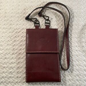 Geno D’Lucca Travel Flat Leather Carpartemental Mini Crossbody Bag